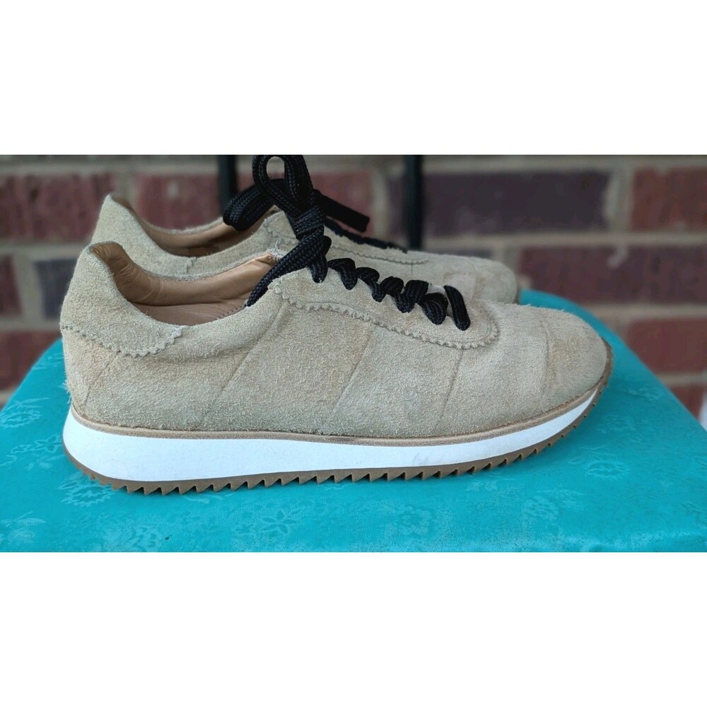 The Office of Angela Scott 'The Quinn' Suede Sneaker -Taupe Beige -Size 38